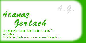 atanaz gerlach business card
